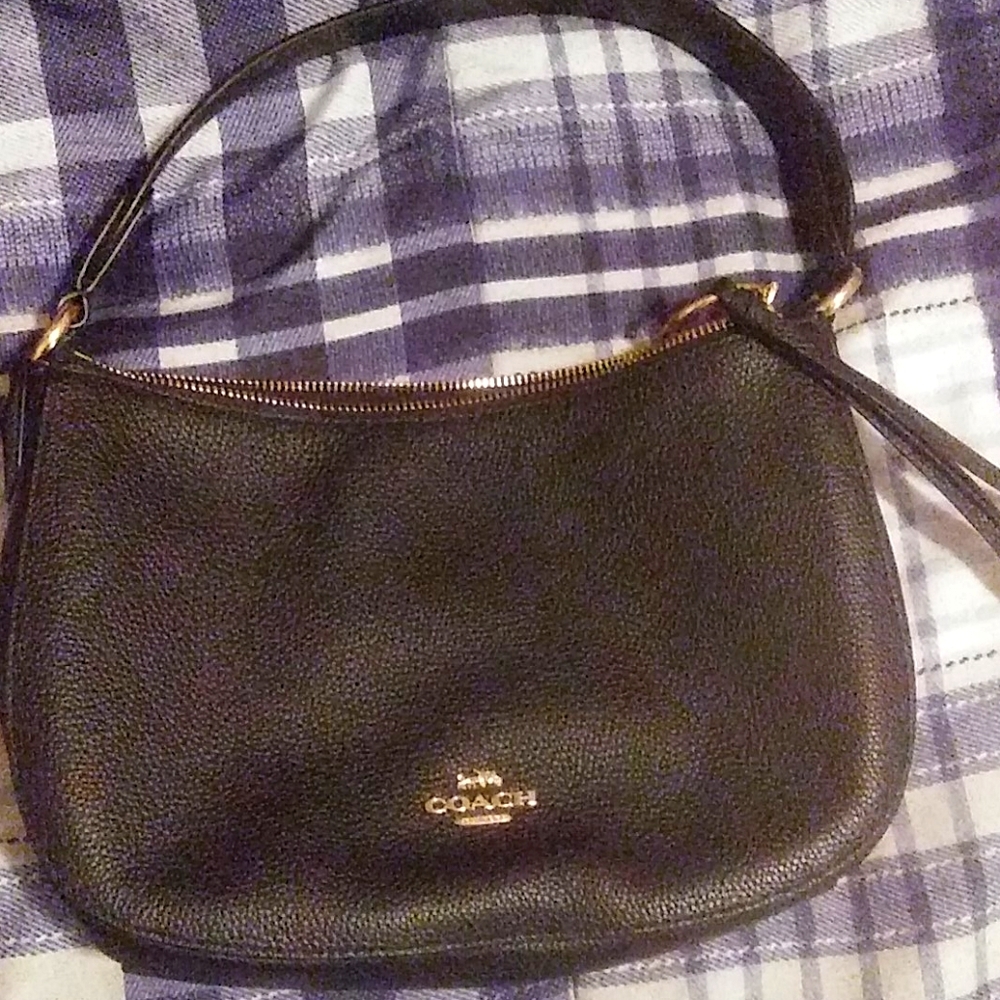 Leather coach purse